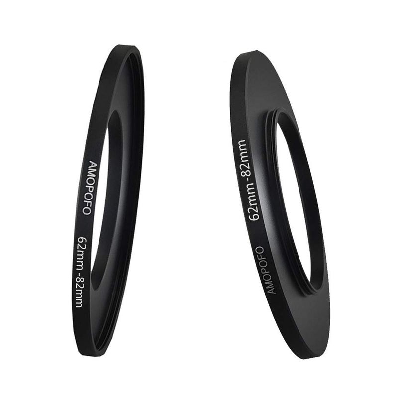 Amopofo 62 to 82mm Metal Ring/62mm to 82mm Step Up Ring Filter Adapter for UV,ND,CPL,Metal Step Up Ring,Compatible with All 62mm Camera Lenses & 82mm Accessories - Image 2